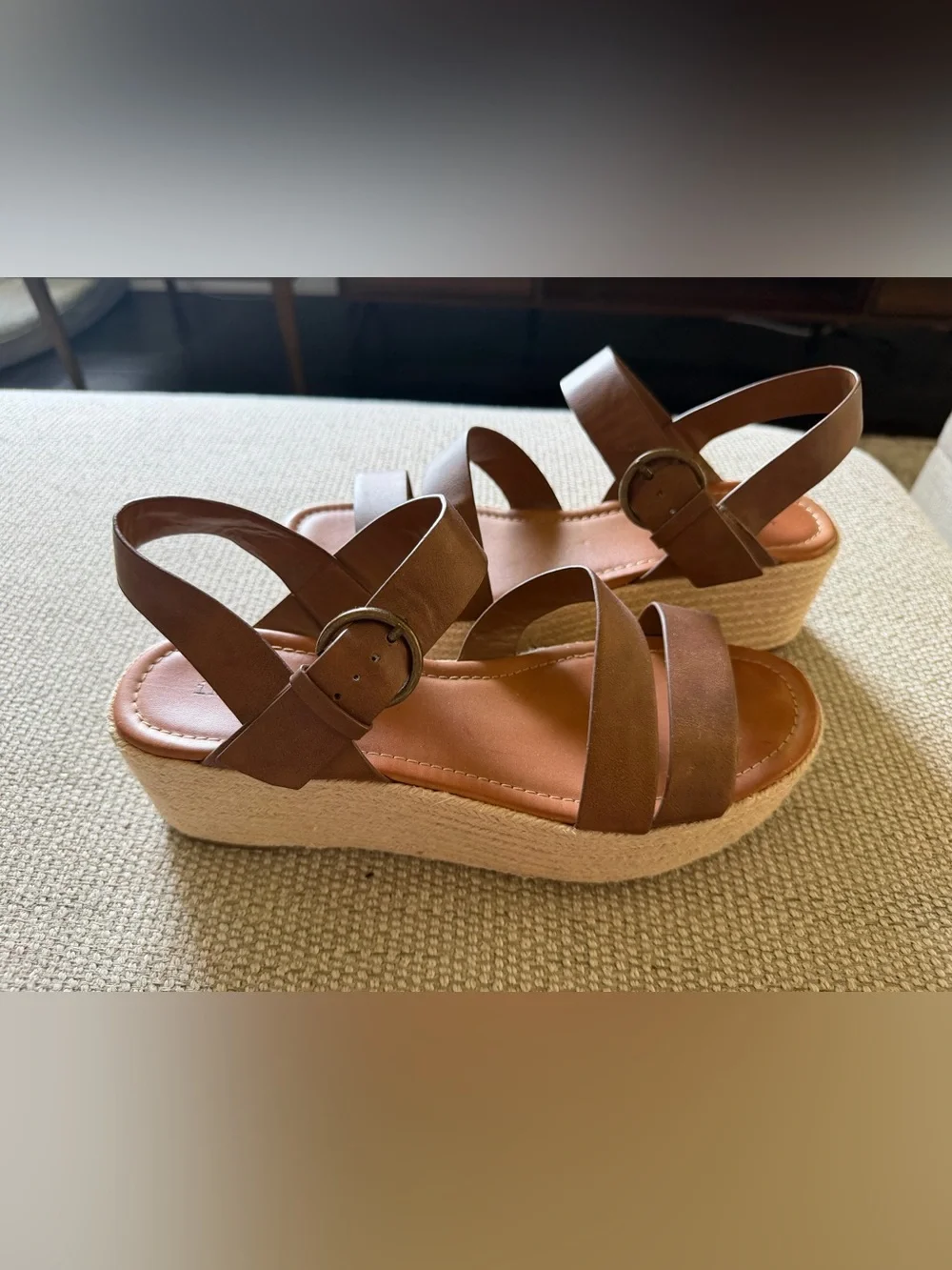 Women’s Brown Espadrille Platform Sandals